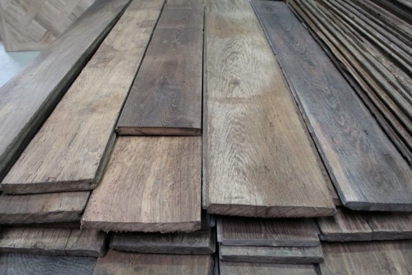 Antique reclaimed French oak floorboards