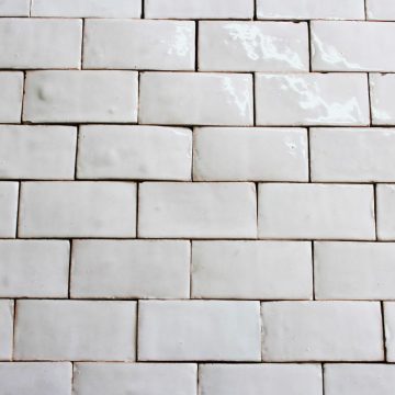 Hand made white glazed tiles