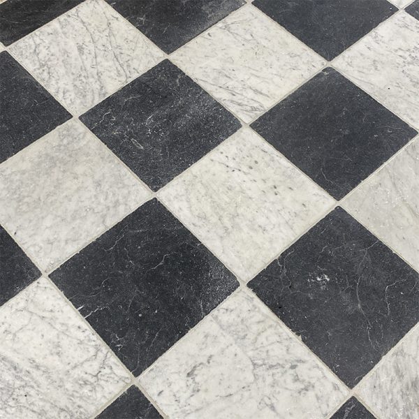 Marble tiles vein white black