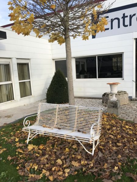 Ironwork garden bench