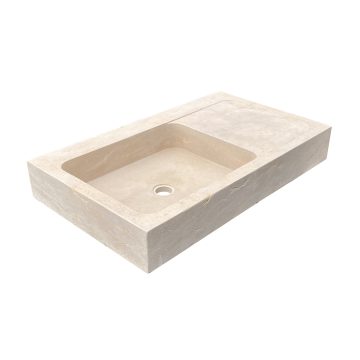 rectangular limestone aged sink