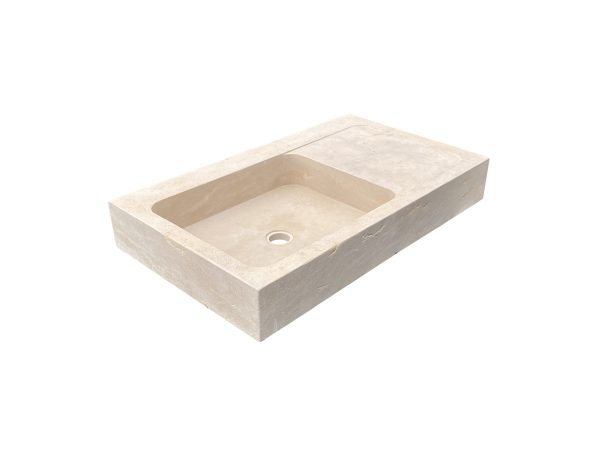 rectangular limestone aged sink