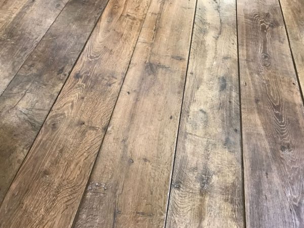 Genuine antique reclaimed French oak floorboards, centuries-old