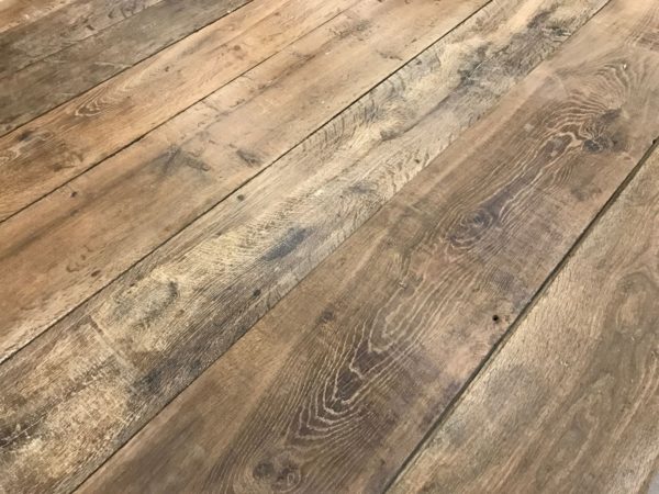 Reclaimed oak floorboards