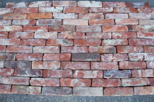 Salvaged red bricks from France