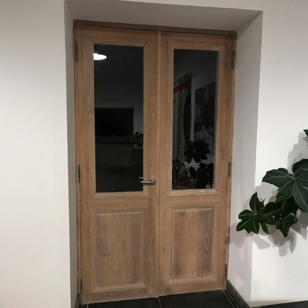 interior glass door in antique wood