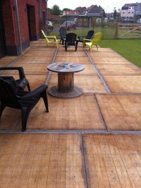 terrasse en panneau de bois azobé