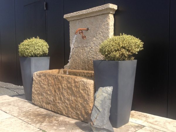 limestone wall fountain