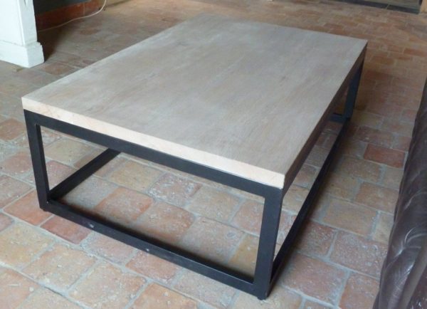 small coffee table in oak wood