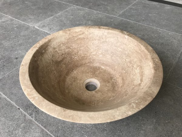 vasque en pierre naturelle de travertin
