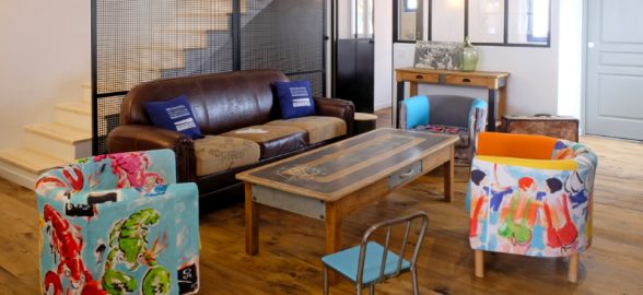 railway oak planed boards in a living room