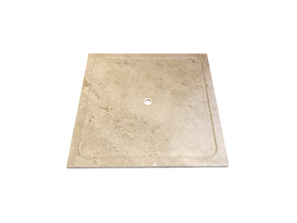 Travertin shower tray