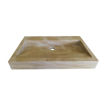 Washbasin in natural stone Mera beige France