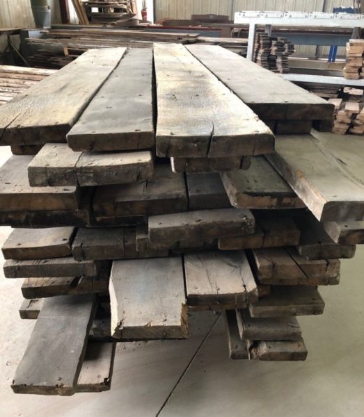 stock of antique old reclaimed oak