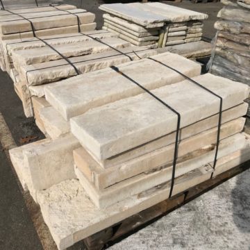 stock of antique limestone steps