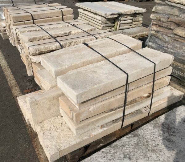 stock of antique limestone steps