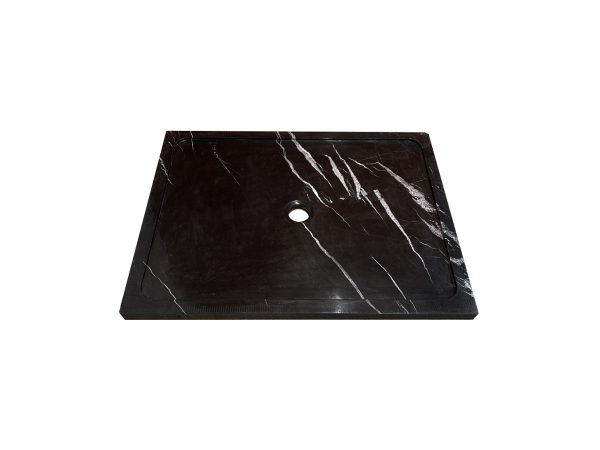 Black marble shower tray