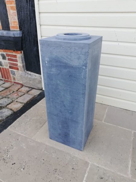 ashtray blue stone exterior outside