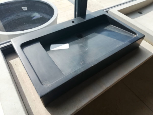 Bluestone rectangular sink for bathroom