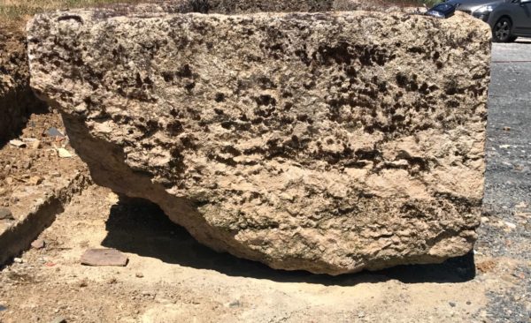 end view of our stone washing trough