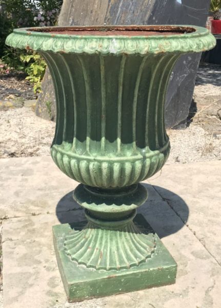 Antique green medicis vases greek style