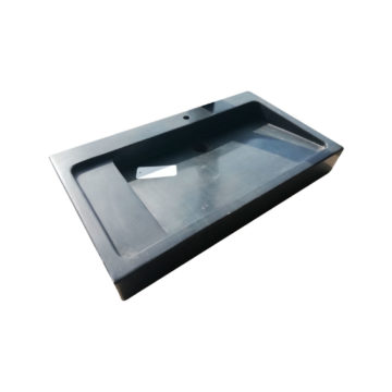 straight rectangular bluestone sink