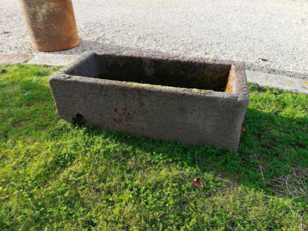 antique trough grey color for a nice garden decoration