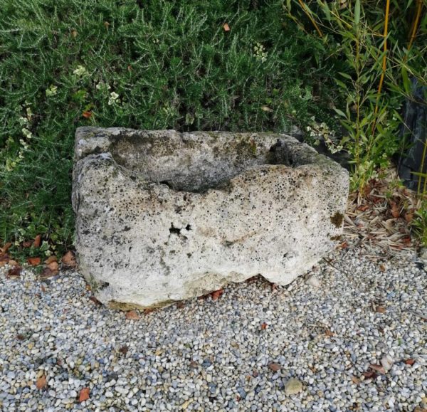 antique limestone trough for architectural decoration