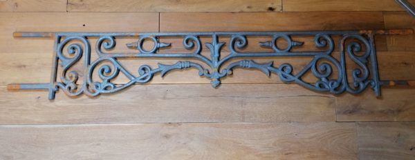 antique iron guard rails window support