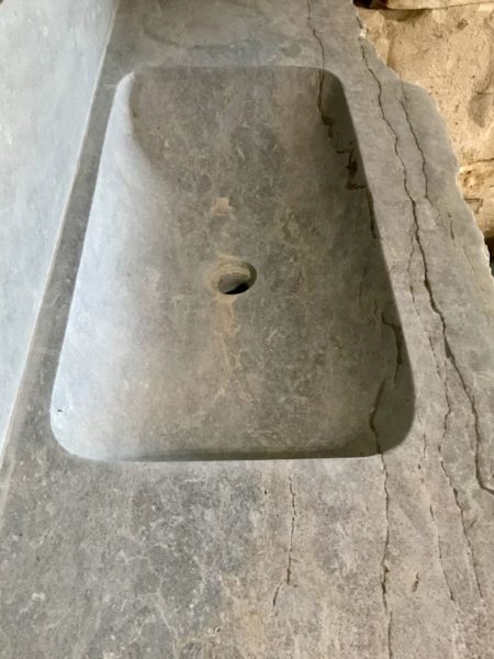 carved into rock washbasin
