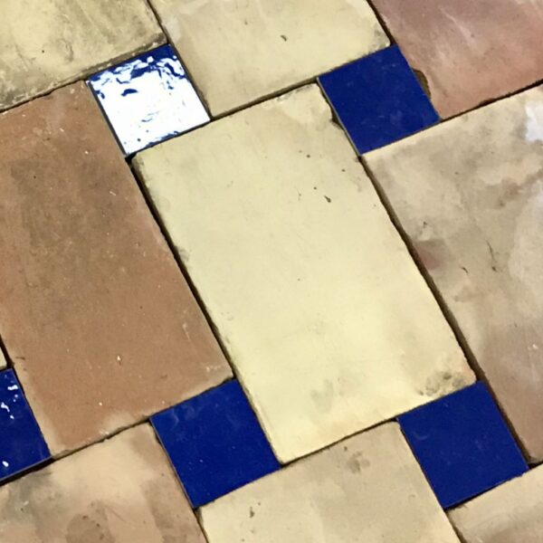 parefeuille with blue zelliges tiles