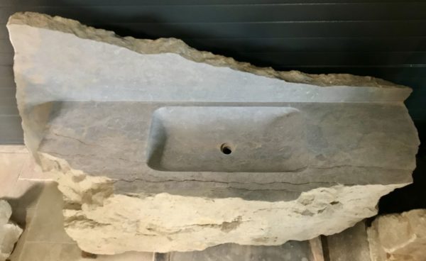 stone sink with a worktop