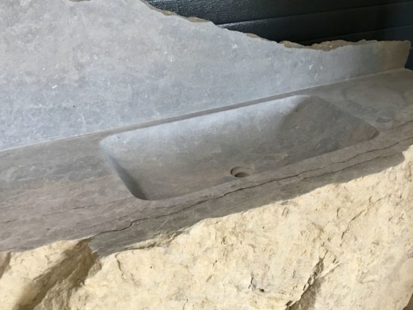 wahsbasin in a boulder