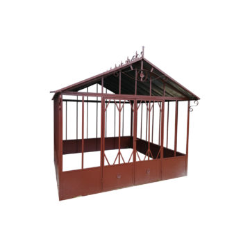 traditional brown metal greenhouse