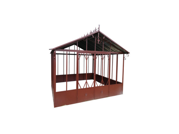 traditional brown metal greenhouse