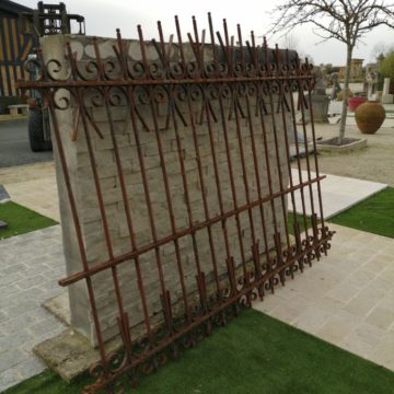 antique iron wall grill in our premise