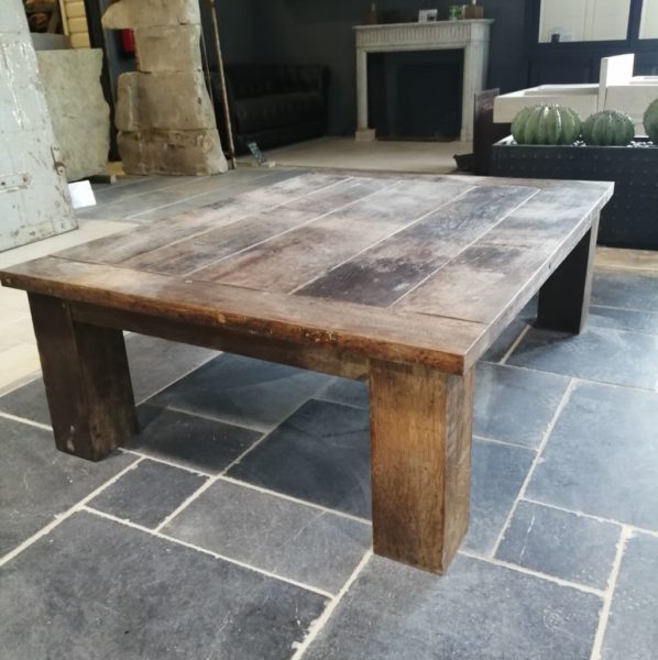 coffee table in barrel oak