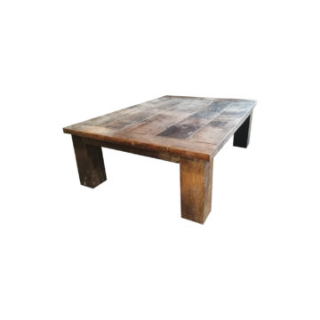 coffee table in old barrel oak
