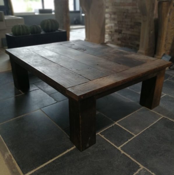 table in old barrel oak