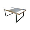 metal and wood coffee table arbre de fer