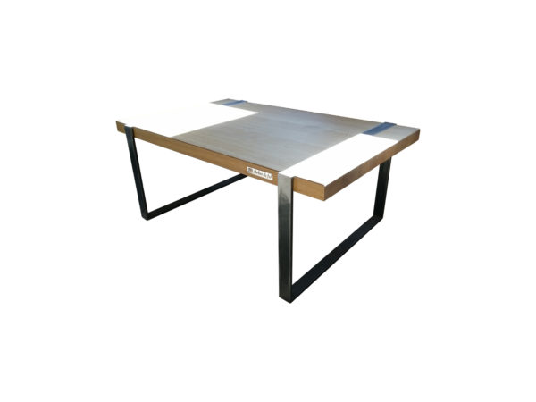 metal and wood coffee table arbre de fer