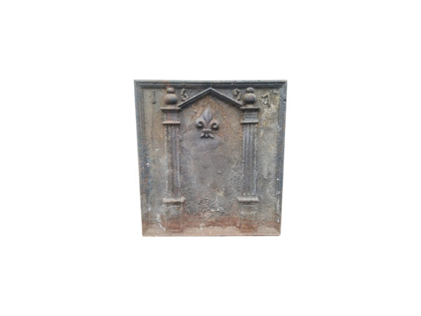 cast iron fireback dated 1961