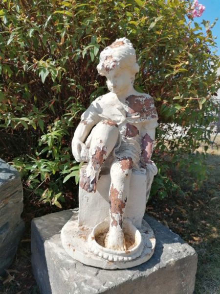 woman statue white painted