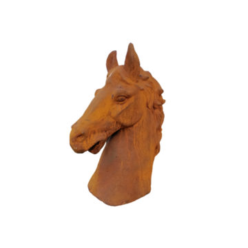 new horse head statue at BCA
