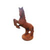 Cast iron statue of prancing horse