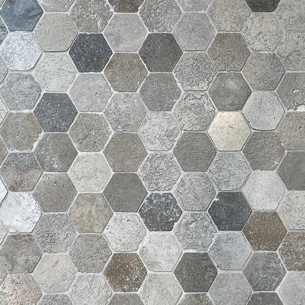 Hexagonal French stone paving Bergerac