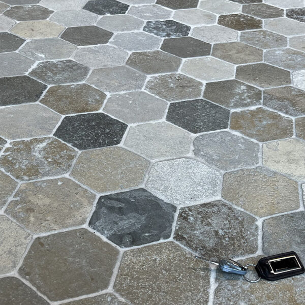 Reissue hexagonal gray paving