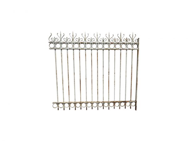 Reclaimed white iron railings