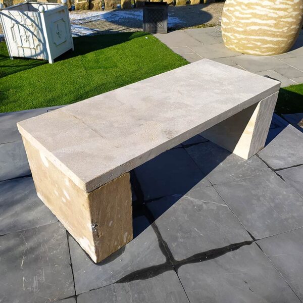 New limestone bench