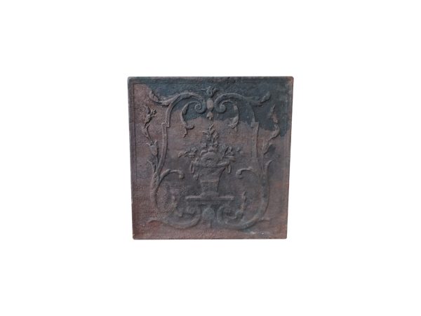 Small cast iron fire back